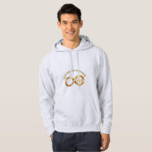 Veste À Capuche Autism Acceptance Au Gold Infinity Symbol  (Devant entier)