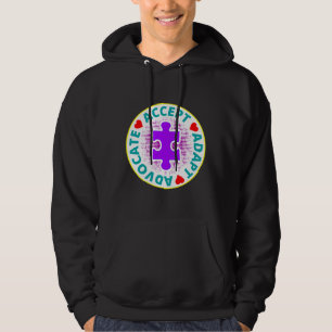 Veste À Capuche Autisme Accepter Adapt Advocate A Nice Dessin Avec