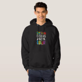 Veste À Capuche Autisme enseignant cassé Crayons Couleur Autisme (Devant entier)