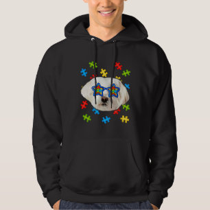 Veste À Capuche Autisme maltais mignon Puzzle Lunettes de soleil C