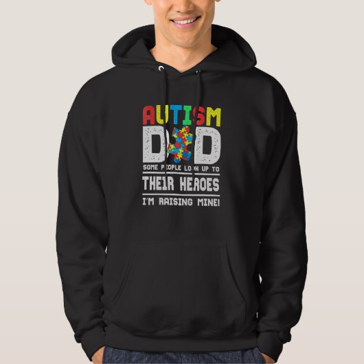 Veste À Capuche Autisme Papa Certaines personnes regardent vers le (Devant)