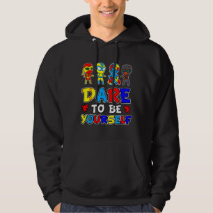 Veste À Capuche Autisme Spectrum Troubles Superhero Puzzle Autisti