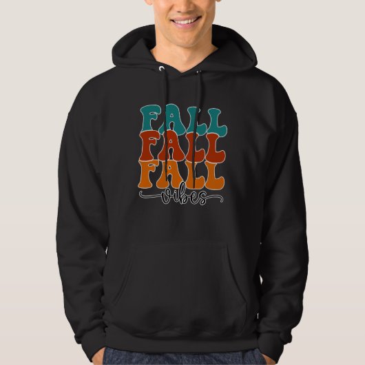 Veste À Capuche Automne Automne Vibes Automne Typographie Script H (Devant)