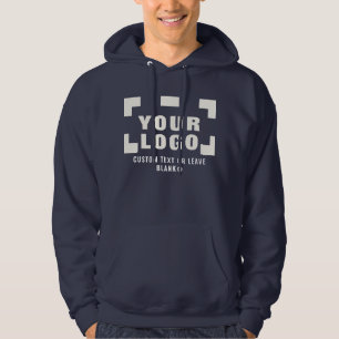 Veste À Capuche Avant +optionnel Arrière, logo Entreprise bleu mar