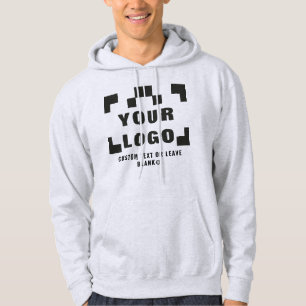Veste À Capuche Avant +optionnel Arrière, logo Entreprise gris cla
