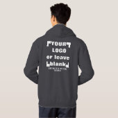 Veste À Capuche Avant +optionnel Arrière, Logo Entreprise gris fon (Dos entier)