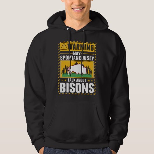Veste À Capuche Avertissement Bison Buffle d'eau (Devant)
