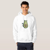 Veste À Capuche Avocado Chat Drôle Manger Vert Kitten Meow (Devant entier)