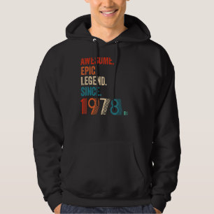 Veste À Capuche Awesome Epic Legend depuis 1978 45e anniversaire