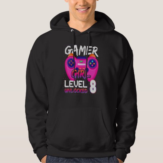Veste À Capuche Awesome Video Games Controller Level 8 Unlocked Ga (Devant)