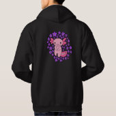 Veste À Capuche Axolotl et fleurs (Dos)