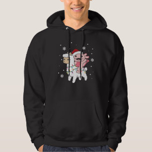 Veste À Capuche Axolotl Llama Alpaca Noël Animaux d'hiver