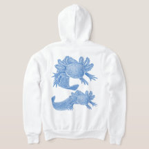 Axolotl Zip Hoodie - BLUE
