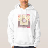 Veste À Capuche Baby shower ours en peluche avec cercles rétro (Devant)