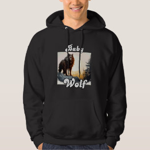 Veste À Capuche Baby Wolf Matching Tribe Wolves Moon Kids Camping