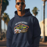 Veste À Capuche Bachelor Party Las Vegas Trip sur mesure<br><div class="desc">Customisez vos propres sweat - shirts à capuche d'excursions pour une escapade à Las Vegas. Un sweatshirt à capuchon personnalisé cool avec des éléments de casinos de jeu tels qu'un jeu de cartes, des jetons de poker et une roulette avec Vegas Trip en script jaune. Tee - shirts amusants pour...</div>