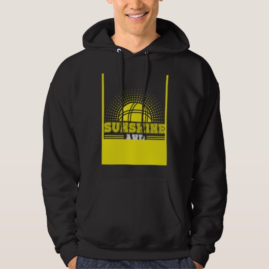 Veste À Capuche Backprint Sunshine And Bocce Ball (Devant)