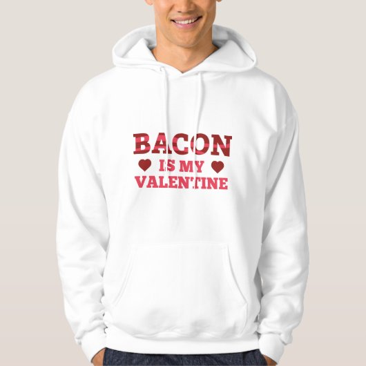 Veste À Capuche Bacon est ma Saint Valentin (Devant)