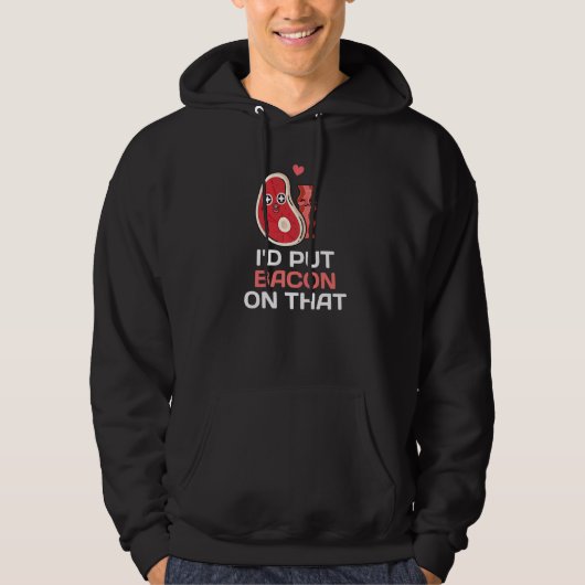 Veste À Capuche Bacon Je mettrais du Bacon dessus (Devant)