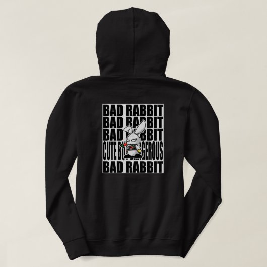 Veste À Capuche BAD RABBIT – Cute but Dangerous (Design dos)