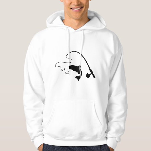 Veste À Capuche Baguette de pêche et poisson, pêche (Devant)