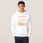 Veste À Capuche Balai d'Halloween de professeur de maths drôle (Devant entier)