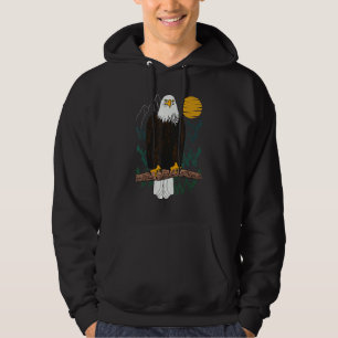 Veste À Capuche Bald Eagle Oiseau Motif animal américain empreinte