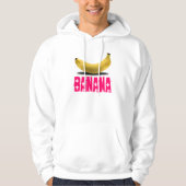 VESTE À CAPUCHE BANANE AVEC TEXTE ROSE (Devant)