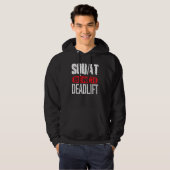 Veste À Capuche Banc de squat musculation powerlifting haltérophil (Devant entier)