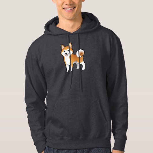 Veste À Capuche Bande dessinée Akita Inu/Shiba Inu (Devant)