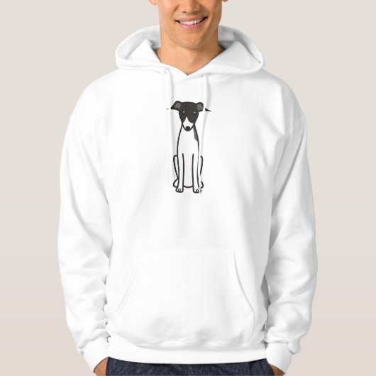 Veste À Capuche Bande dessinée de chien de lévrier italien (Devant)