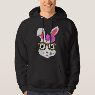 Veste À Capuche Bandeau de tête avec visage de lapin mignon et lun