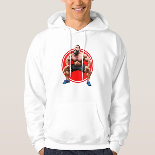 Veste À Capuche Barbu Musclé (Devant)