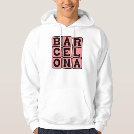 Veste À Capuche Barcelone, Ville en Espagne (Devant)