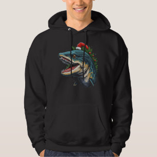Veste À Capuche Barracuda Noël Funky Poissons Fêtes de Noël