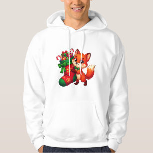 Veste À Capuche Bas de Noël Renard Festif