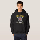 Veste À Capuche Baseball blanc de San Diego (Devant entier)