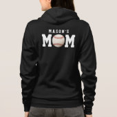 Veste À Capuche Baseball Softball Maman Nom de l'enfant Parent Noi (Dos)