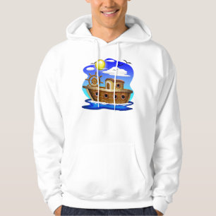 Veste À Capuche Bateau de pêche dessin animé