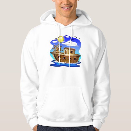 Veste À Capuche Bateau de pêche dessin animé (Devant)