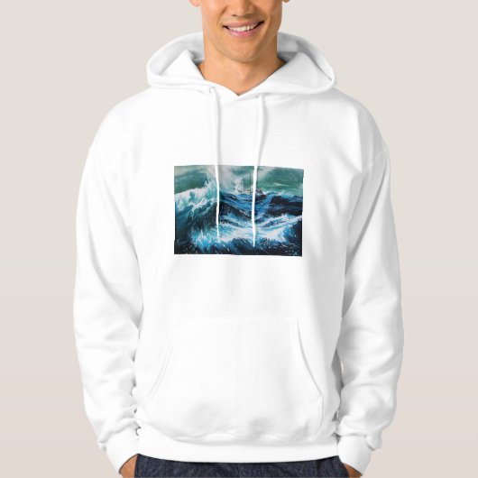 Veste À Capuche Bateau en mer dans la tempête (Devant)
