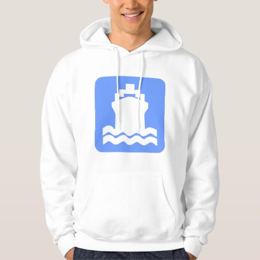 Veste À Capuche Bateau impeccable - Bleu bébé (Devant)