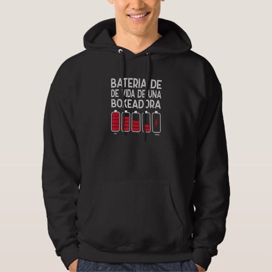 Veste À Capuche Batterie de vie d'une boxeuse 1 (Devant)