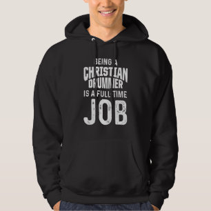 Veste À Capuche Batteur chrétien Église de culte Joueur de batteri