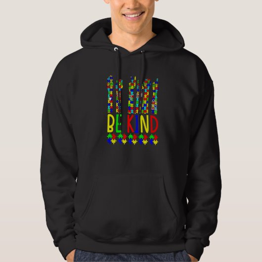 Veste À Capuche Be Kind Sign Language Hand Talking Teacher Autism (Devant)