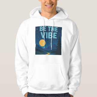Veste À Capuche “Be The Vibe” Retro Crayon Nightscape Aesthetic
