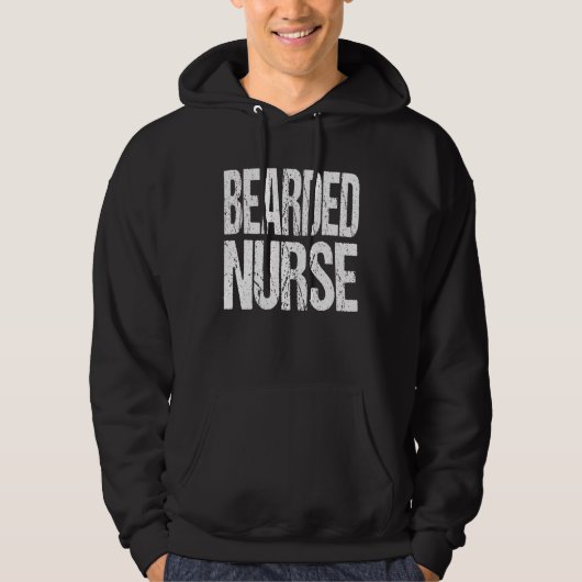 Veste À Capuche Bearded Nurse with Large Distressed Letters Men (Devant)
