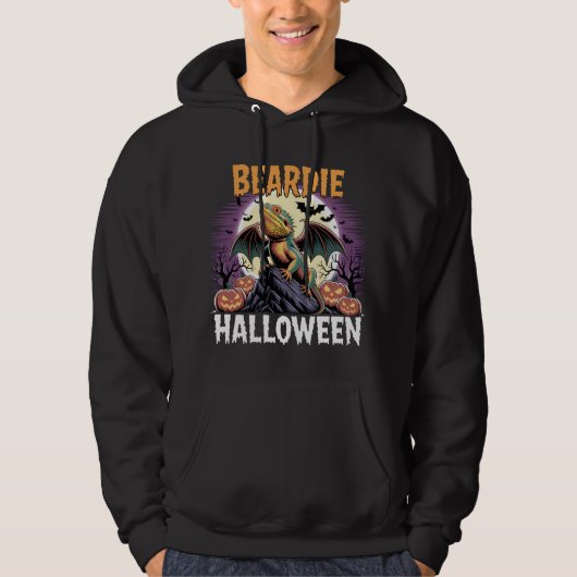 Veste À Capuche Beardie Halloween Dragon Art (Devant)