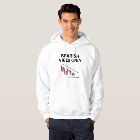 Veste À Capuche Bearish Vibes Only Trader Hoodie | Chart Pattern (Devant entier)