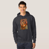 Veste À Capuche Beau profil féminin - Mucha (Devant entier)